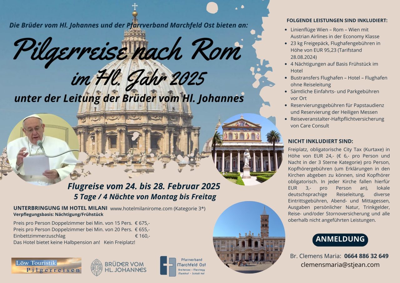  Pilgerreise nach Rom im Hl. Jahr 2025 - St. Johannesgemeinschaft Bildidee 